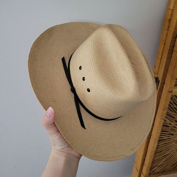 Larry Mahan's Collection Straw Cowboy Hat - Picture 4 of 10